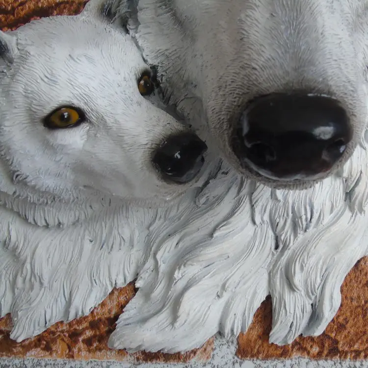  Resin creative wall animal murals wall decoration wolf head bedroom wall stickers TV background wal - 32830005214
