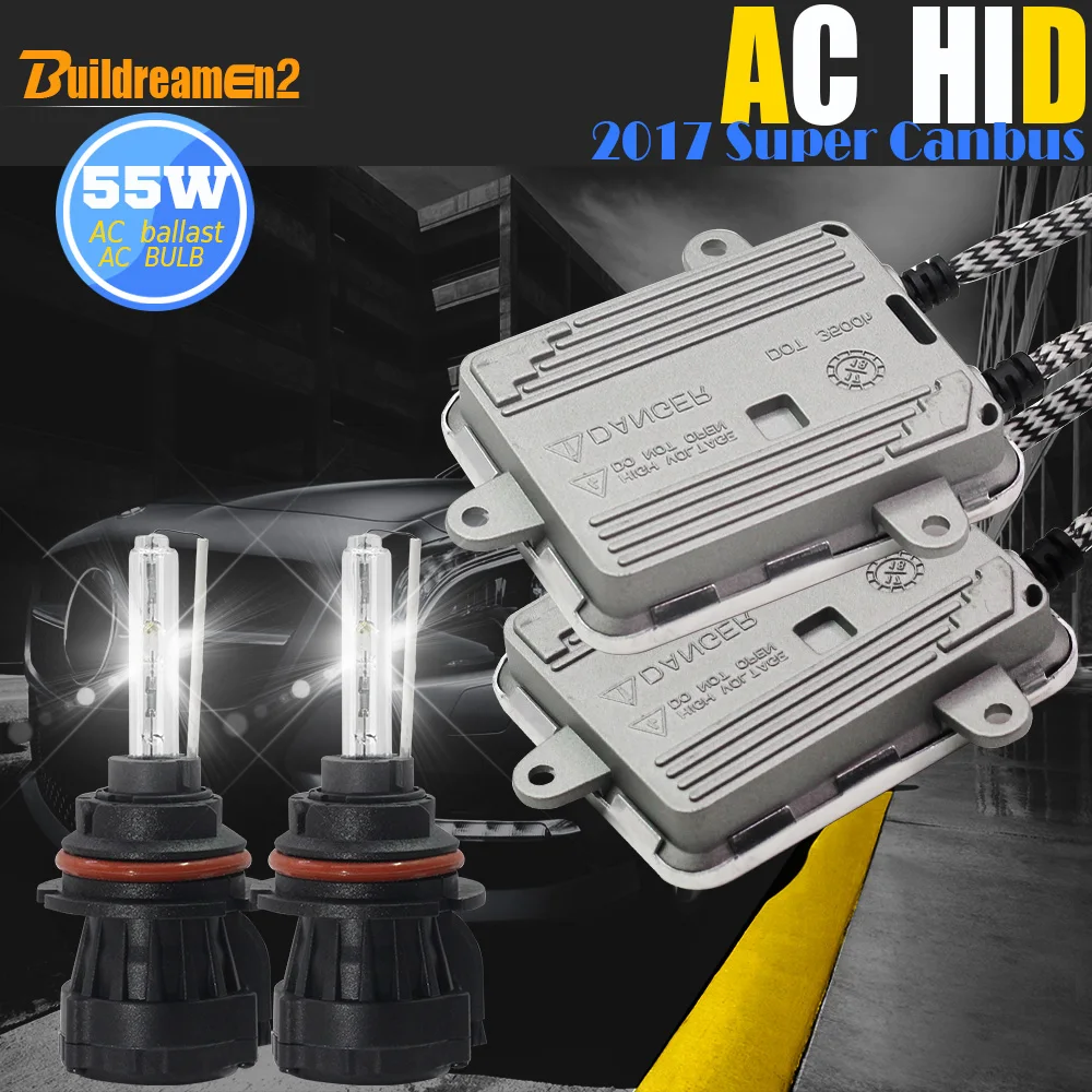 Buildreamen2 55w 9007 Bi Xenon Hi/lo Canbus Hid Kit Ac Ballast Lamp