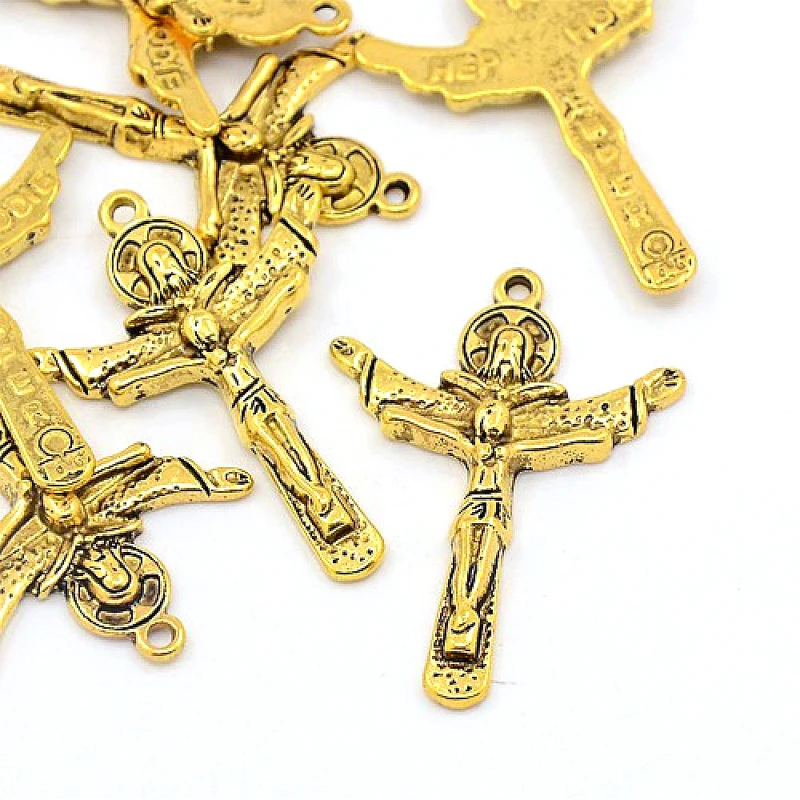 

Rosary Cross and Center Sets for Rosary Bead Necklace, Alloy Crucifix Cross Pendants and Virgin and Child Links, Nickel Free,