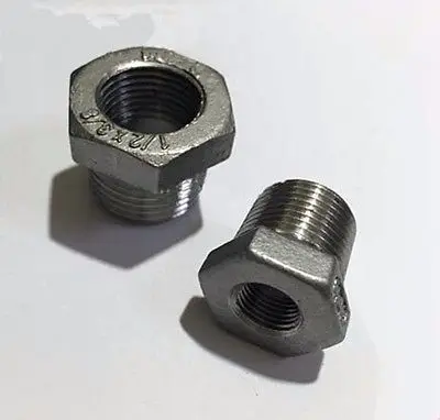 

304 Stainless Steel Reducer 1/4" BSP Male Thread to 1/8" BSP Female Thread Reducing Bush adapter Fitting Gas Air Water Fuel
