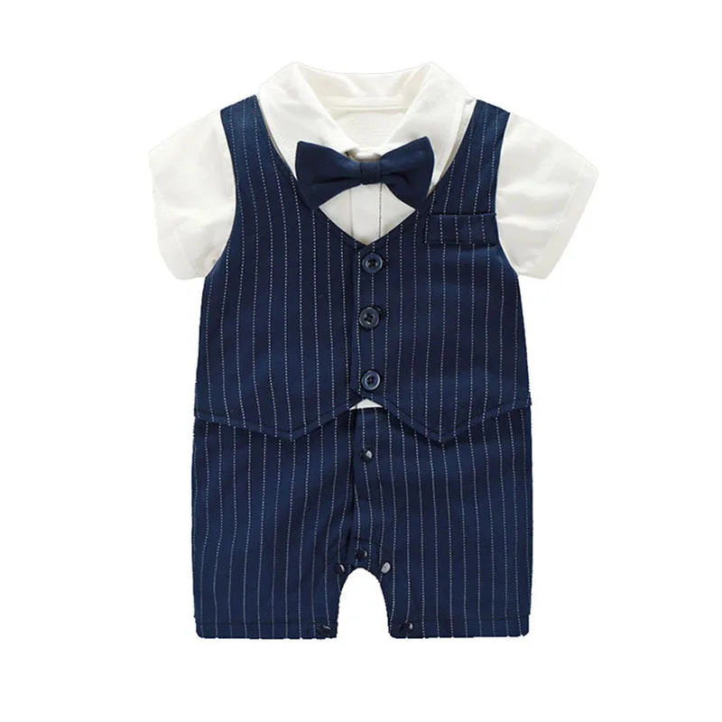 

Baby Newborn 2019 Summer Rompers Infantil Bebes Gentleman First Birthday Happy Wedding Overalls Boys Baby Outfist Jumpsuit 0-18M