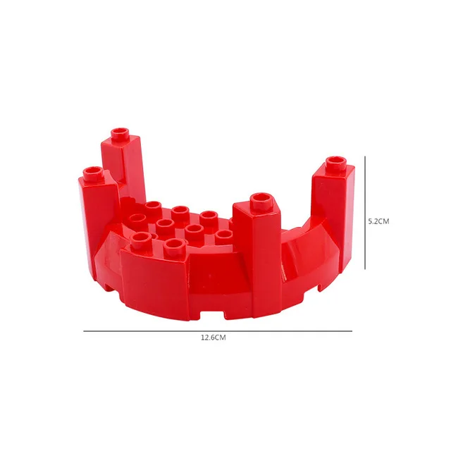 Diy Большие размеры строительные блоки домик-замок крыша окна двери аксессуары совместимы с дублированные игрушки для Дети Детские подарки - Цвет: Red