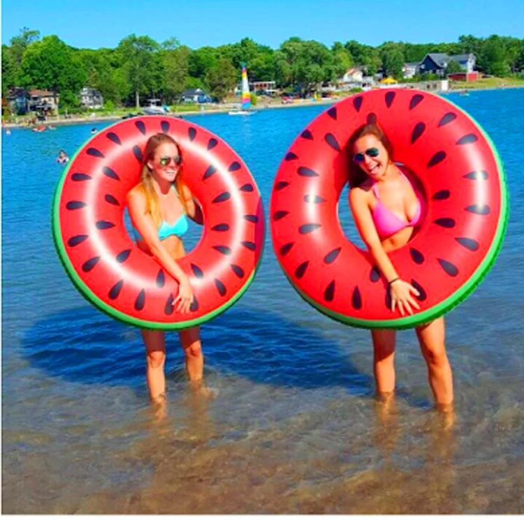 

Inflatable Swimming Ring 60/70/80/90CM Watermelon Style Adult Kids Inflatable Pool Float Circle Water Beach Fun Toy