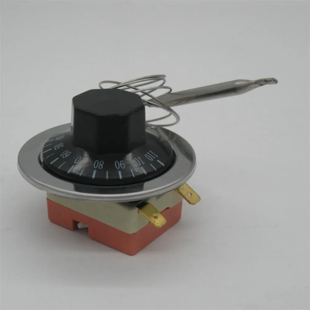 Термостат AC220V 16A переключатель контроля температуры датчик для электрической печи 30-110C циферблат специально разработанный термопары