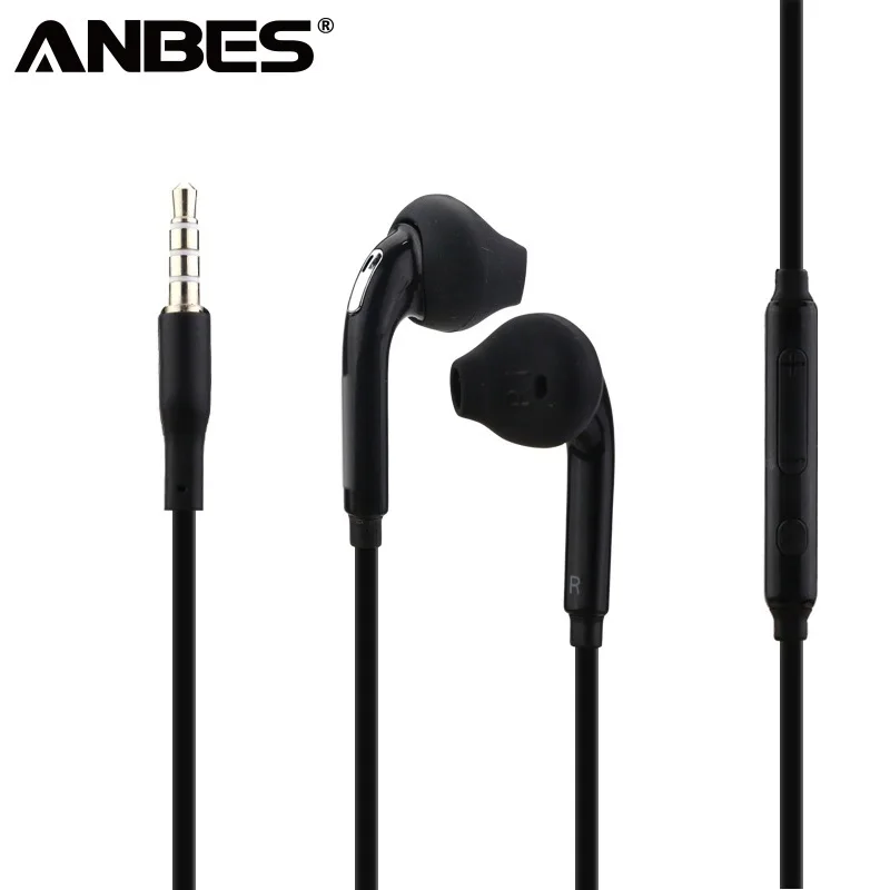 

ANBES 3.5mm Stereo Music Headphones Portable Earphone Wired In-Ear Headset no bluetooth with Microphone for Xiaomi iPhone