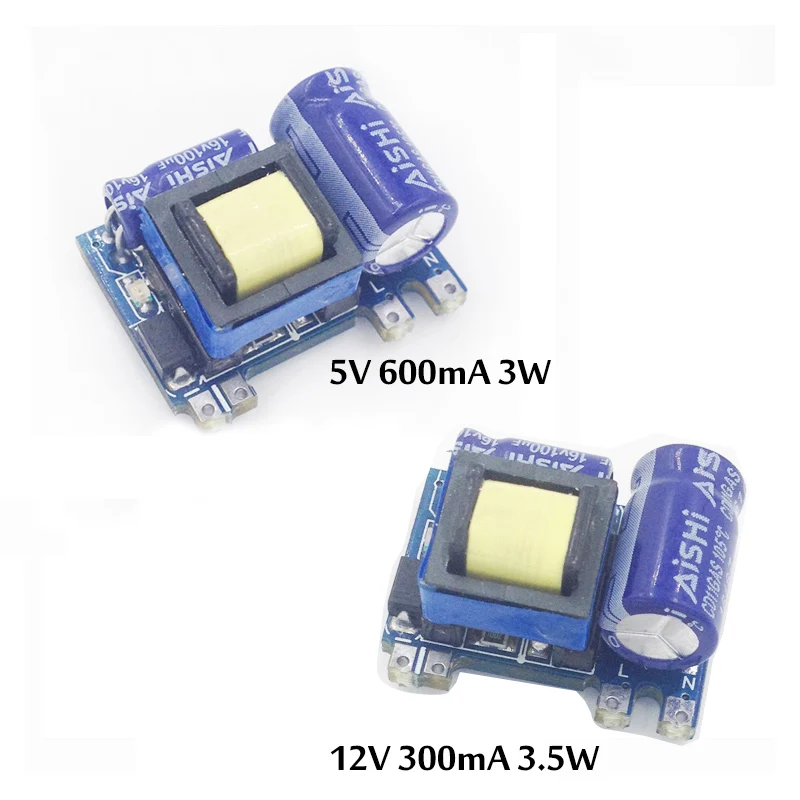 

AC-DC 12V 300mA / 5V 600mA Isolated Switching Power Supply Module Buck Regulator Step Down Power Module 220V to 12V Converter