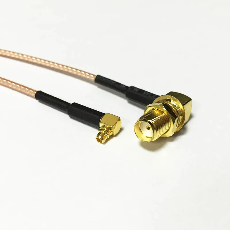 

2pcs New SMA Female Jack nut Right Angle Connector Switch MMCX Male Plug Right Angle RG178 Cable 15CM 6" Adapter Wholesale