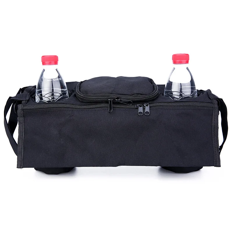 Baby Stroller Organizer Baby Pram Carriage Bottle Cup Holder Hanging Bag for Pram Buggy Baby Stroller Accessories Wheelchair Bag - Цвет: Black