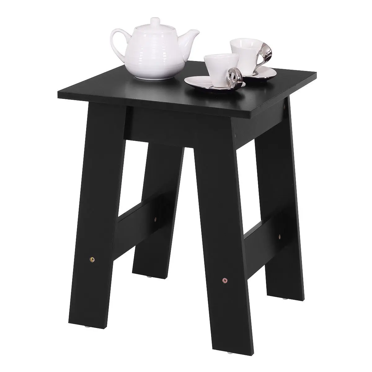 Giantex Modern Wood End Table Accent Coffee Table Simple Design Side Desk Table Living Room Furniture HW54815BK