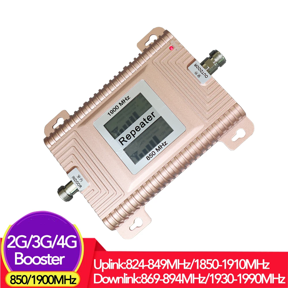 

ZQTMAX PCS 1900 850 dual band LTE cellular repeater Cell Phone Signal Repeater GSM 2G 3G 4G signal Booster for chile/canada/USA