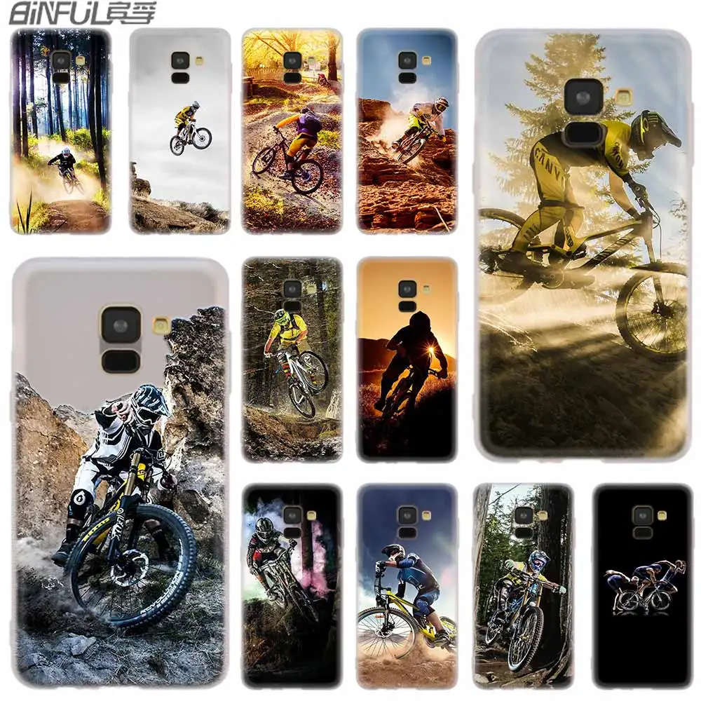 

Cover Silicone case For Samsung Galaxy A6 A8 A9 A7 A5 A3 Plus 2018 2017 2016 2015 A6S Star Amazing mountain bike Bicycle MTB