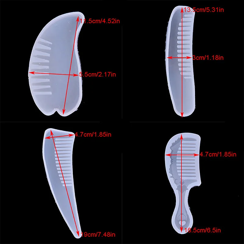 1 шт., силиконовая полимерная расческа, форма для изготовления ювелирных изделий DIY, инструмент для изготовления подвесок, форма ручной работы для женщин, инструменты для изготовления ювелирных изделий DIY