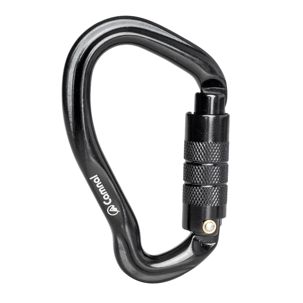 23KN Climbing Carabiner Mountaineering D Type Metal Clip Auto Locking D Carabiner Clip Heavy Duty Rock Climbing Carabiner