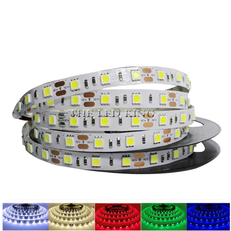 СВЕТОДИОДНАЯ лента SMD 5050 2835 5 м 12 В гибкая Водонепроницаемая светодиодная для