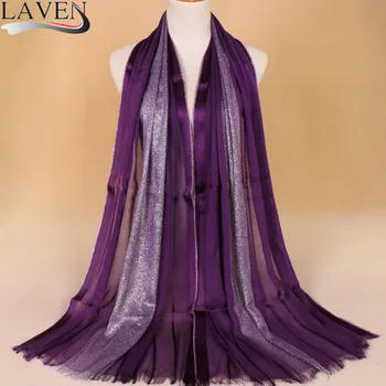 

2018 women glitter silver lurex cotton scarf muslim hijab shimmer wrap long muffler scarves/scarf 180*75cm 10pcs/lot