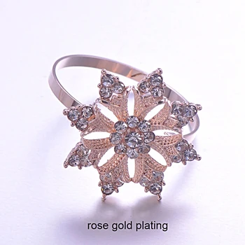 

(J0182-ring) 36mm flower rhinestone napkin ring for wedding table decoration,with 40mm ring,silver plating,ring size:40mm