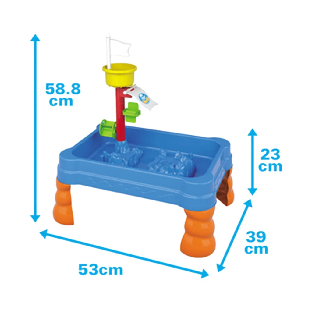BAMBINA GIOCO ESTATE SET TAVOLO 2 IN 1 ACQUA SABBIA FORMINE CASTELLO BAMBINO