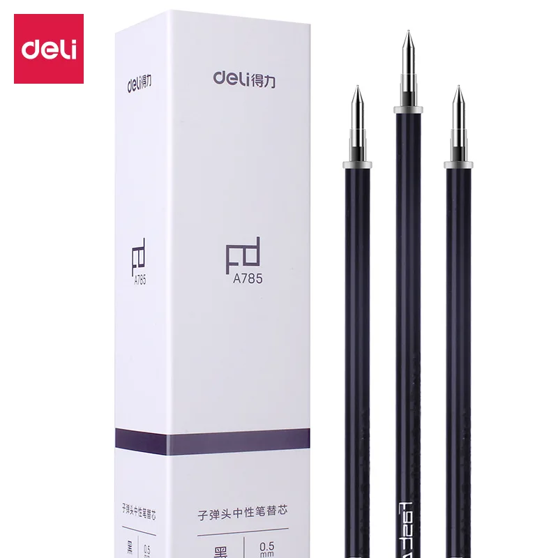 

Deli 1pcs gel pen quick-drying black pen carbon pen signature pen exam student business office supplies refill A785