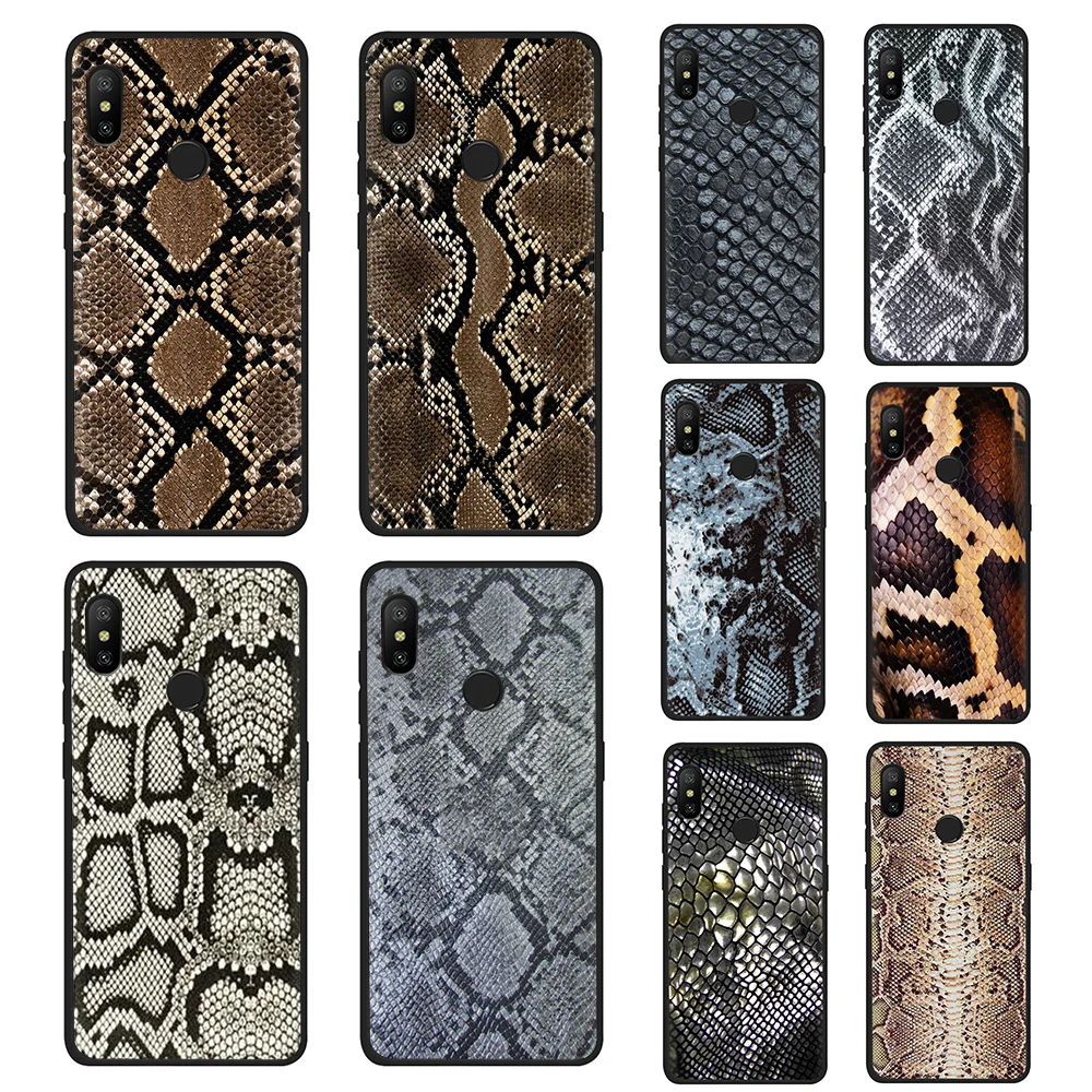 

Python Snake skin Soft phone case for Xiaomi 6 8 9 se A1 A2 Lite F1 Max 3 Redmi 4A 4X 5 A plus 6A 6Pro 7 GO