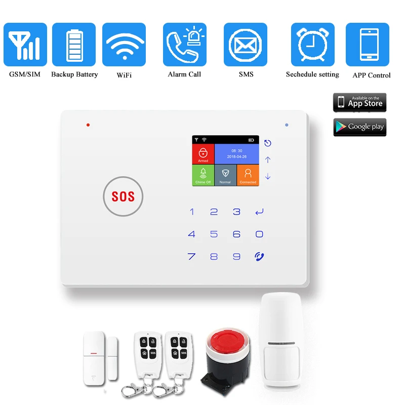 DAYTECH WiFi GSM домашняя система охранной сигнализации DIY KIT бесплатное приложение