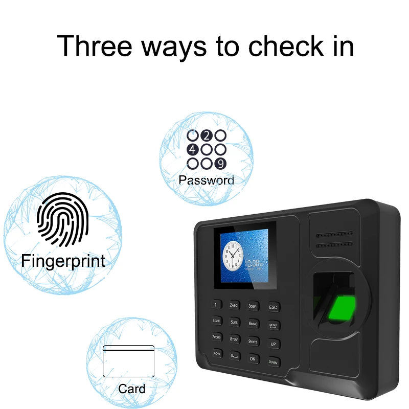 Отпечатков пальцев биометрическая система посещаемости времени TCP/IP отпечатков пальцев USB часы регистраторы офисных сотрудников устройство посещаемости