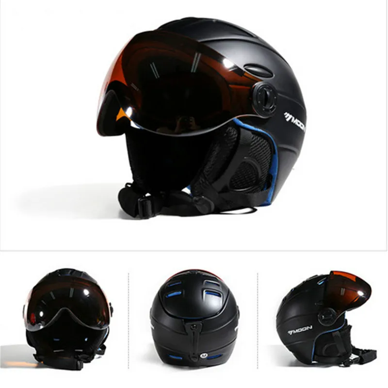 Óculos de Proteção Capacete de Esqui para Mulheres dos Homens Esportes ao ar Skate Esquis Capacete Integralmente-moldado Adulto Livre Snowboard m – l xl Lua