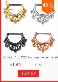 G23titan кольца перегородки розового золота G23 титановые открытые маленькие серьги для женщин и мужчин пирсинг носа ювелирные изделия