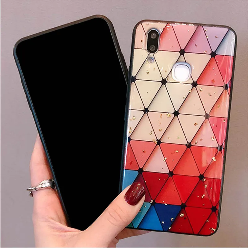 Защитный чехол из ТПУ для Huawei P20 Pro P30 блестящий золотой фольги с блестящим
