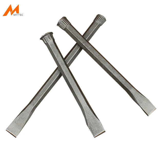 Metal Cold Chisel Stone Cement Concrete Chisel Tool, Flat Mouth Solid
