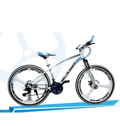 Cheap 24/26 inch aluminum-speed dual-disc damping Steed three knife integrated wheel mountain bike 27/24/21 speed  road  bike