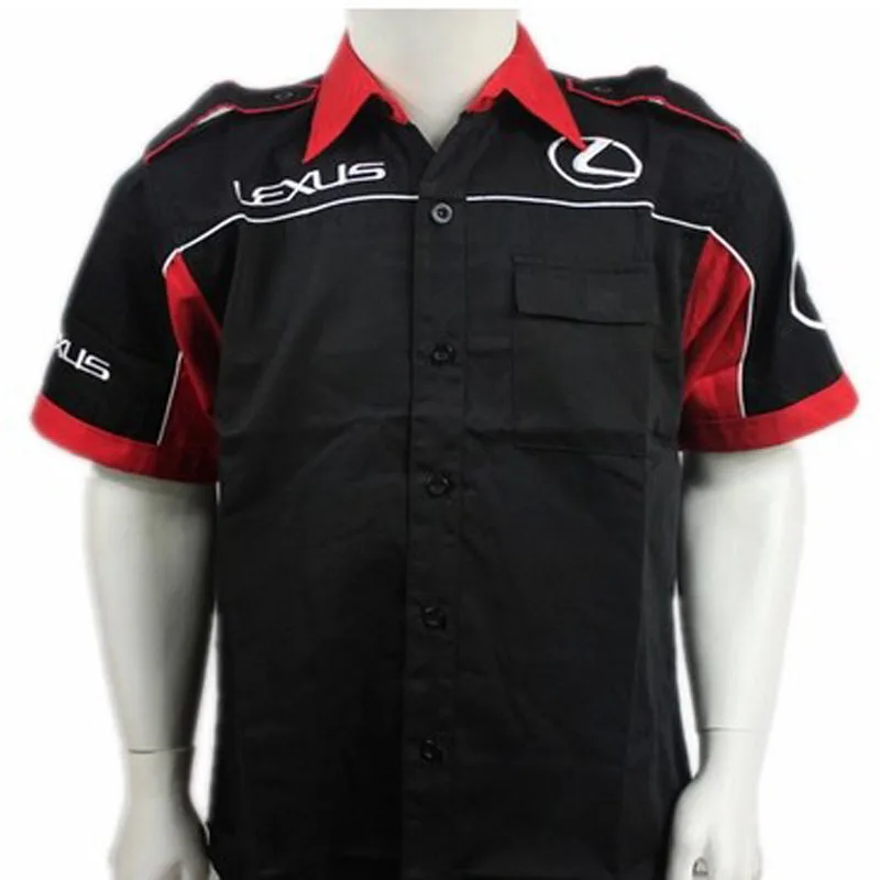 

Wholesale F1 suit 4S automobile beauty work clothes Lexus machine repair clothes casual short-sleeved shirt