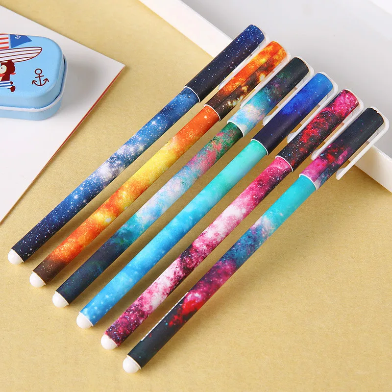 

0.5mm Kawaii fountain pen creativos Cartoon cute Starry sky model School student Supplies Stationery Pen Halloween gift