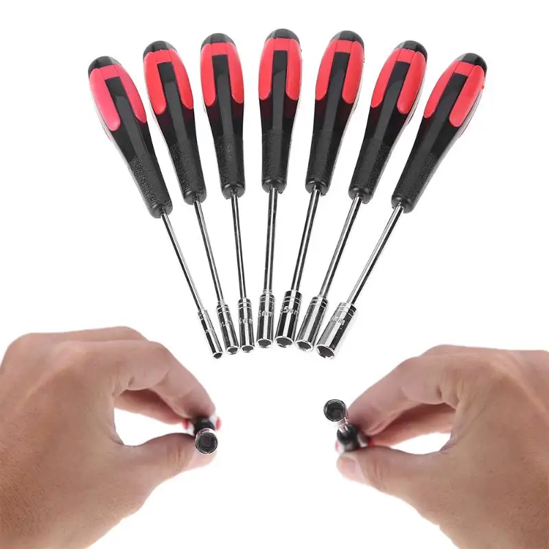 

7pcs/set Multifunction Metric Socket Screwdriver Set Driver Precision Single-ended Tool steel Wrench Hand Tool Home Supplies