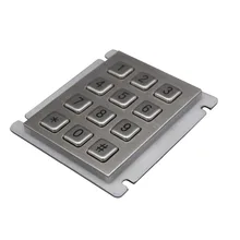 IP65 100% Waterproof keyboard Stainless Steel Industrial Keyboard With 12 keys Matrix Metal Keyboard metal keyboard up down left right com data usb power supply ylgf hs87 s16 waterproof ip65 dust anti violence