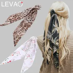 Levao цветок печати волос тесемка, шарф резинки для волос галстуки-бабочки резинки резинка для хвоста резинки для волос для женщин аксессуары