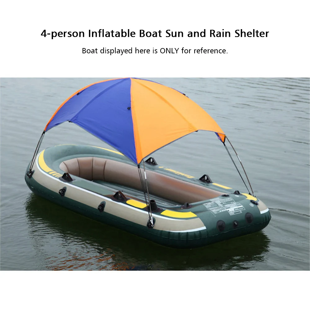 4 person Inflatable Boat Kayak Sun Shelter Sailboat Awning Top Cover