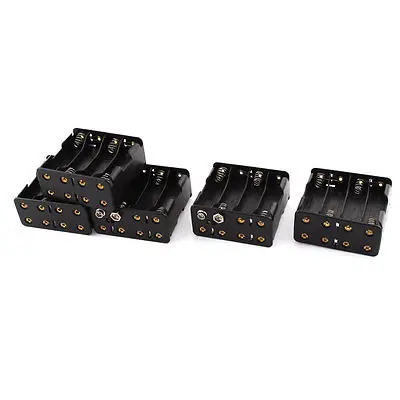 5PCS Double Layer 8 x 1.5V AA Batteries Holder Case Box w 9V Battery Connector | Обустройство дома