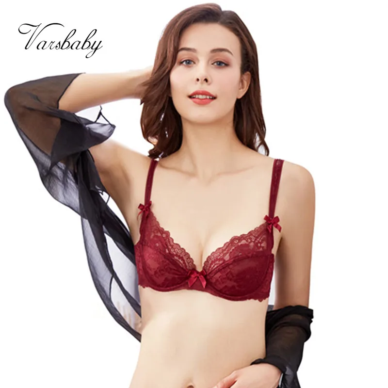 Varsbaby women's ultra - thin lace large size underwear unlined Floral bras