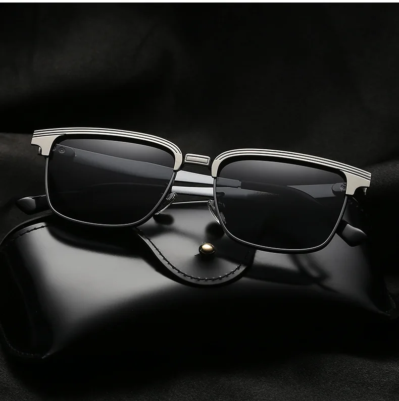 Классические поляризационные мужские солнцезащитные очки D квадратной формы из пластика, мужские солнцезащитные очки для вождения