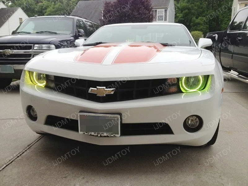 Для Chevrolet Chevy Camaro 2010 2011 2012 2013 фара RF Bluetooth контроллер многоцветный ультра яркий RGB светодиодный комплект ангельских глаз