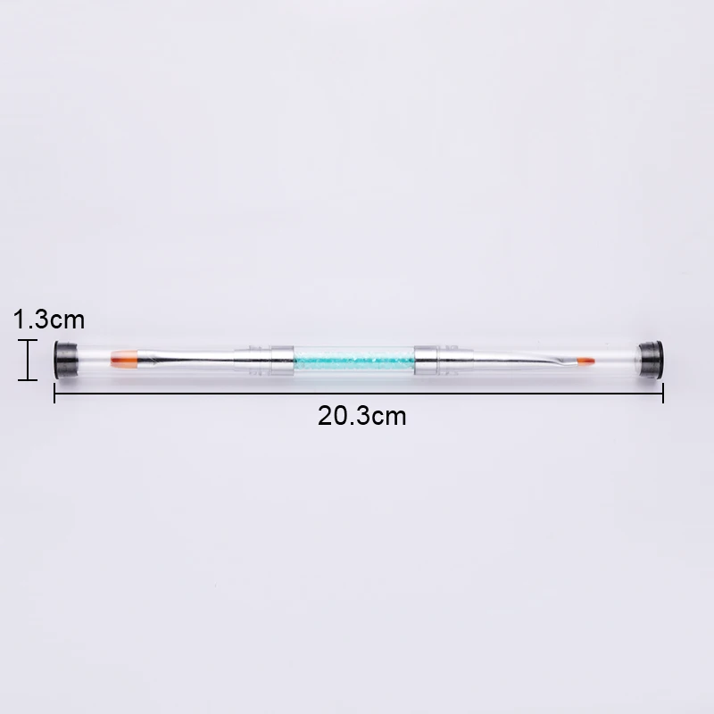Кисть для подводки ногтей двухсторонняя ручка для рисования Стразы ручка УФ гель для ногтей расширение маникюр Дизайн ногтей