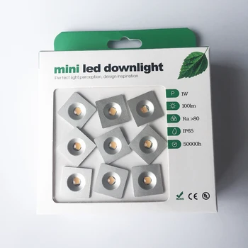 

Waterproof Square Round DC12V 1W LED MINI Downlight Bridgelux Chip IP65 LED Spot Light LED Cabinet Light New Design