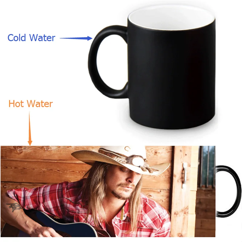 Beautiful Kid Rock Magic Color Changing Coffee Mug Morphing Milk Mugs
