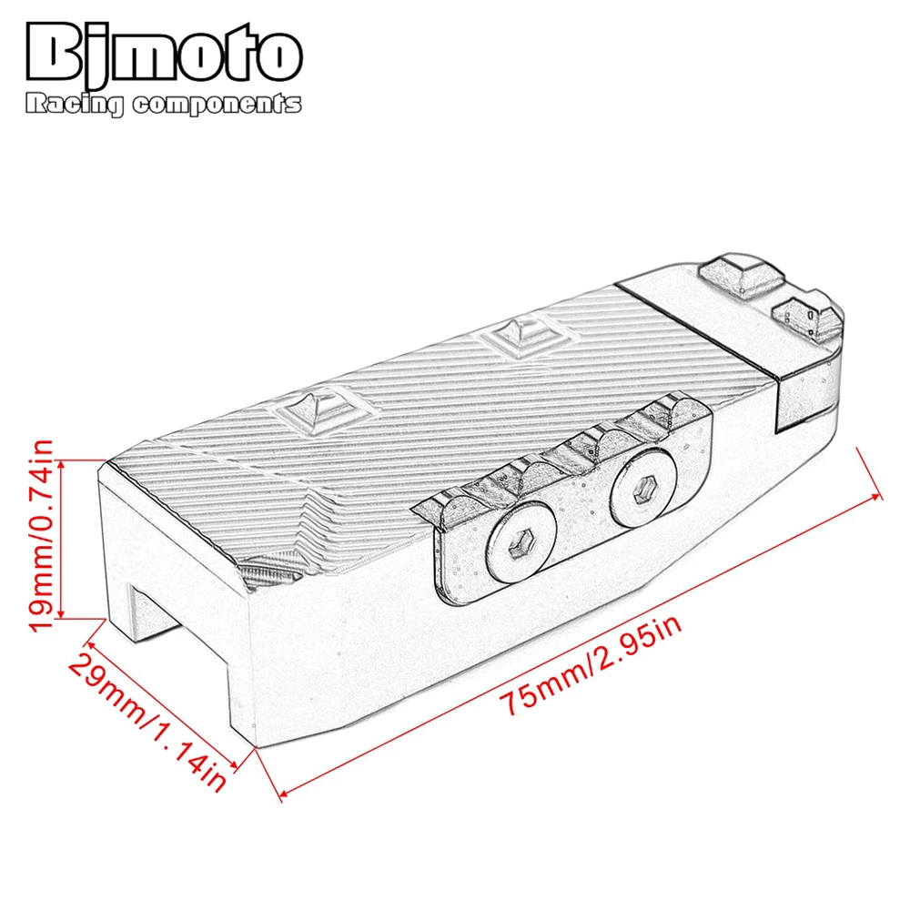 BJMOTO мотоциклетные подставки для ног педали Подножка для ног подножки для пассажира Для Kawasaki ZX14R ZZR1400 ZX10R ZX6R 636 ZX9R ZX12R GTR1400