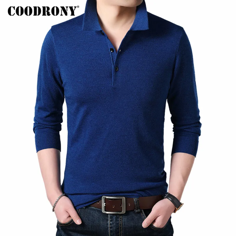 

COODRONY Cashmere Sweater Men Clothes 2019 Autumn Winter Thick Warm Wool Pullover Men Business Casual Pull Homme Sweaters 8144