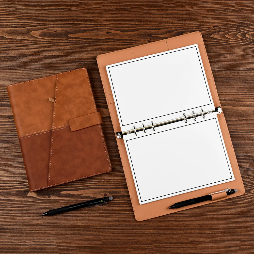 

MIRUI Leather Smart Reusable Erasable Notebook Microwave Wave Cloud Erase Notepad Note Pad Lined With Pen