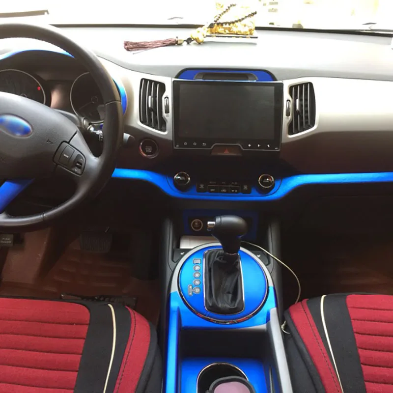 

Car-Styling New 3D Carbon Fiber Car Interior Center Console Color Change Molding Sticker Decals For Kia Sportage R 2011-2015