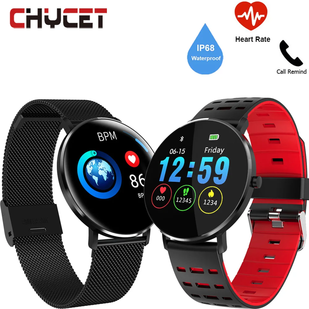

2019 Smart Watch Full Touch Screen Anti-Fingerprints Waterproof IP68 Heart Rate Monitoring Men Women Smartwatch Women For Sport