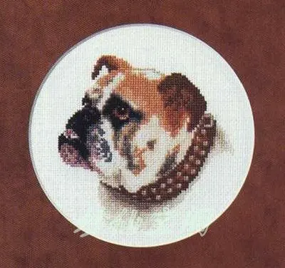 free shipping diy unfinished cross stitch kit Bulldog dog SLT-B0122 | Дом и сад