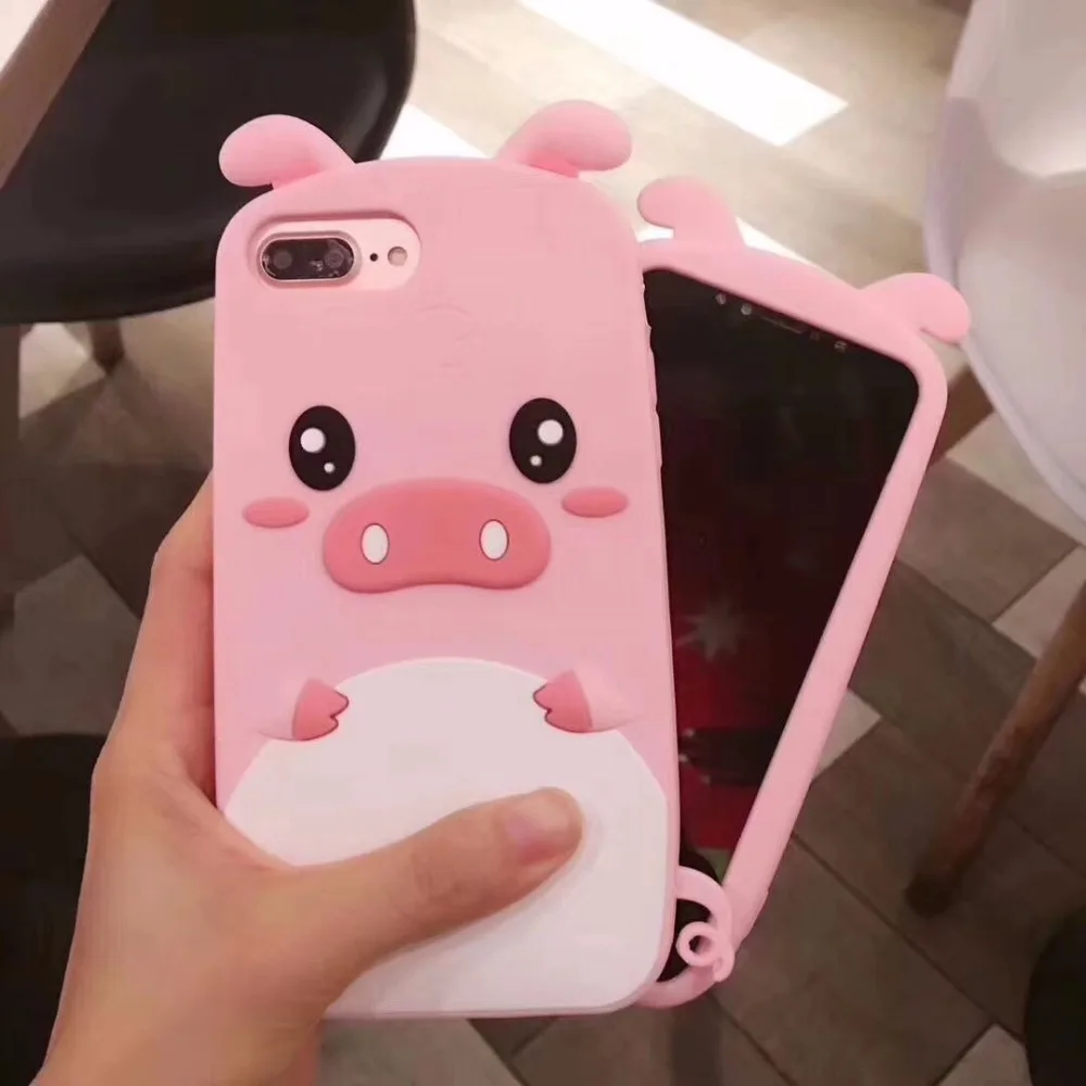 For-iPhone-3D-Case-Cute-Cartoon-Pink-Pig-Phone-Silicon-Case-Back-Cover-Skin-For-iPhone6 (2)